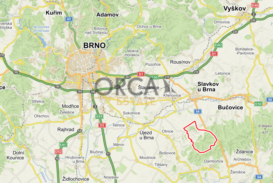 Prodej pozemku 4176 m2 v Kobeřicích u Brna