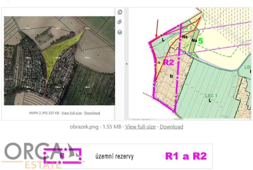 Prodej spoluvlastnického podílu 4526 m2 na pozemcích v k.ú. Vojkovice u Židlochovic