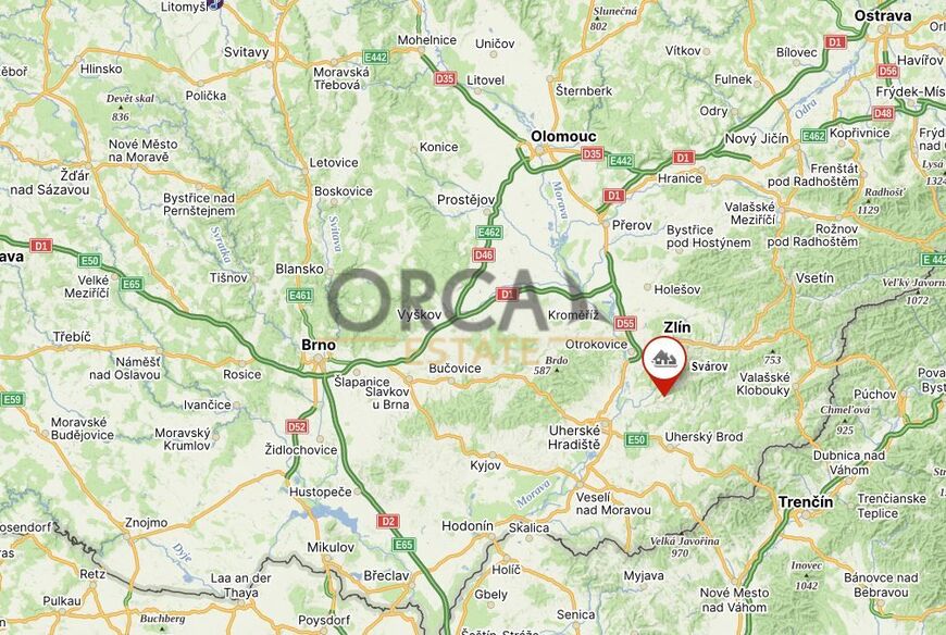 0,28 ha pozemků v k.ú. Svárov u Uherského Hradiště
