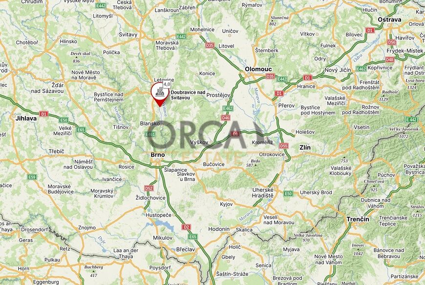 0,2 ha pozemků v k.ú. Doubravice nad Svitavou