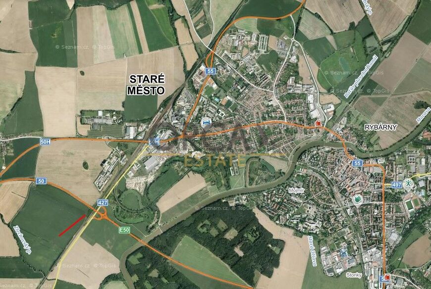 0,3 ha pozemku v k.ú. Staré Město u Uherského Hradiště