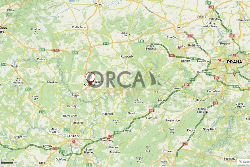 Podíl na pozemcích v k. ú. Kralovice u Rakovníka