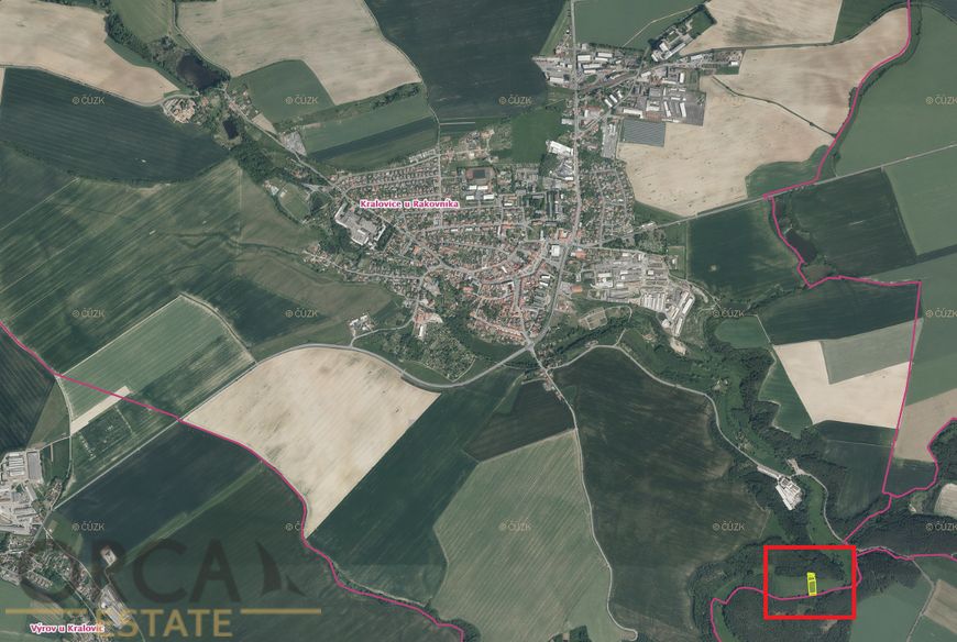 Podíl na pozemcích v k. ú. Kralovice u Rakovníka