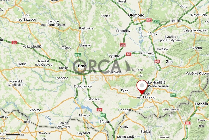 Návrhové plochy smíšené výrobní, pozemek v k. ú. Moravský Písek o výměře 1125 m2