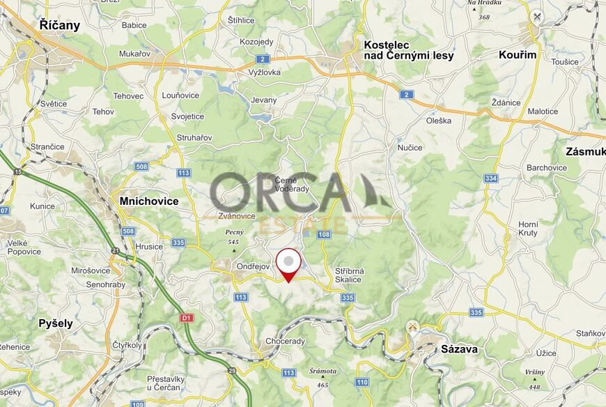 Prodej perspektivních pozemků v k.ú. Hradové Střimelice o výměře 6185 m2, okr. Praha-východ