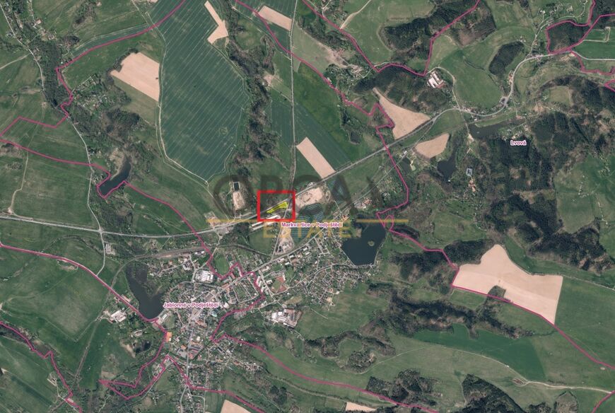 Zajímavé pozemky 1803 m2 v k. ú. Markvartice v Podještědí