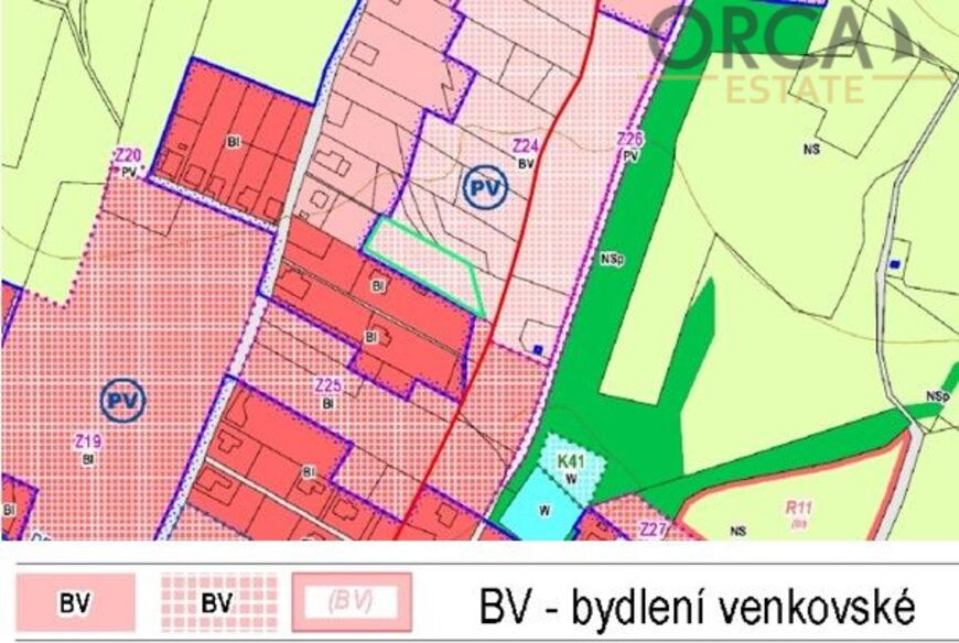 Prodej zastavitelného pozemku o výměře 2867 m2 v k.ú. Dolní Křečany